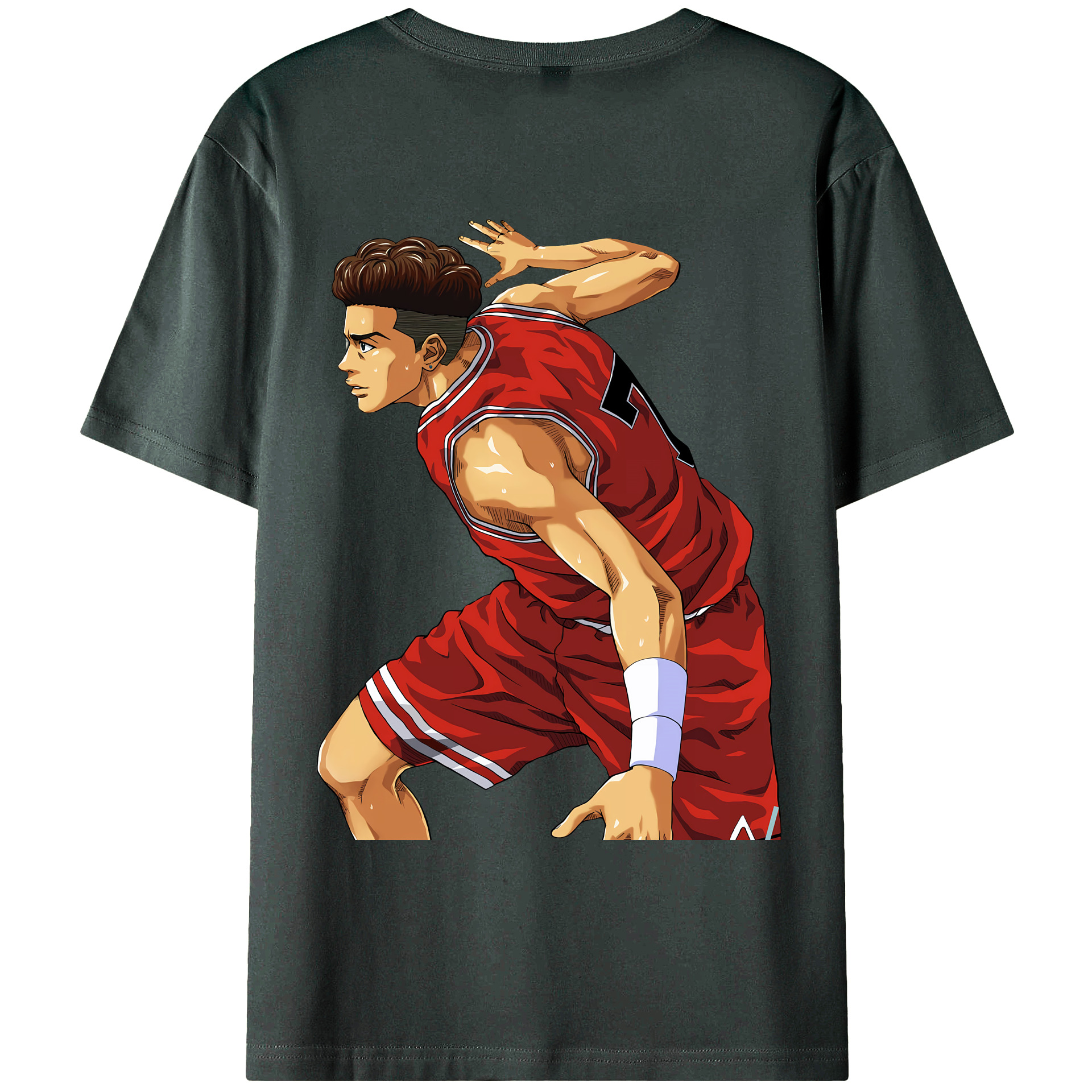 （画像用） SLAM DUNK／スラムダンク 綿100％ メンズ半袖Tシャツ（バックプリント） 通気性